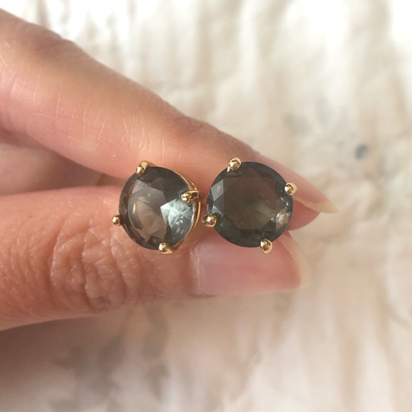 Kate Spade Translucent Green Classic Stud Earrings - Picture 3 of 3